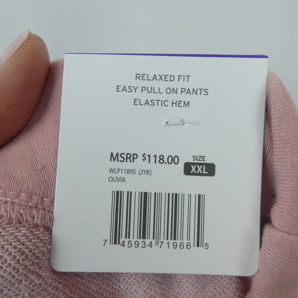 Wildfox Tie Dye Jogger Size XXL Pink Sweatpant Knit Relaxed Fit Pull On Pants 2X - Picture 9 of 12